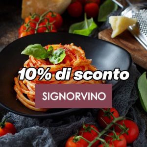 Sconto del 10% sul menù, non cumulabile con altre offerte.